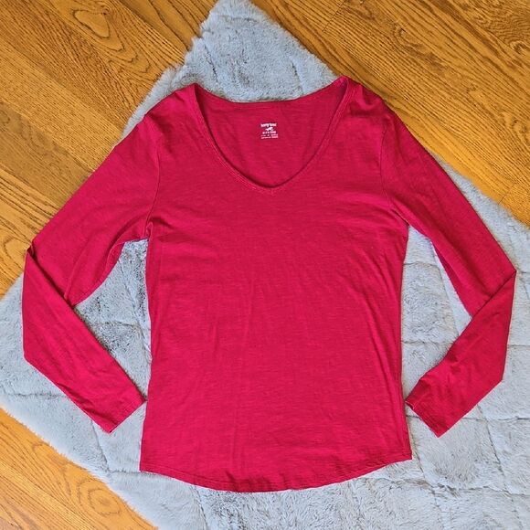 Horny Toad Berry Red Long Sleeve Shirt, Womens Medium, Great Condition - Picture 1 of 11